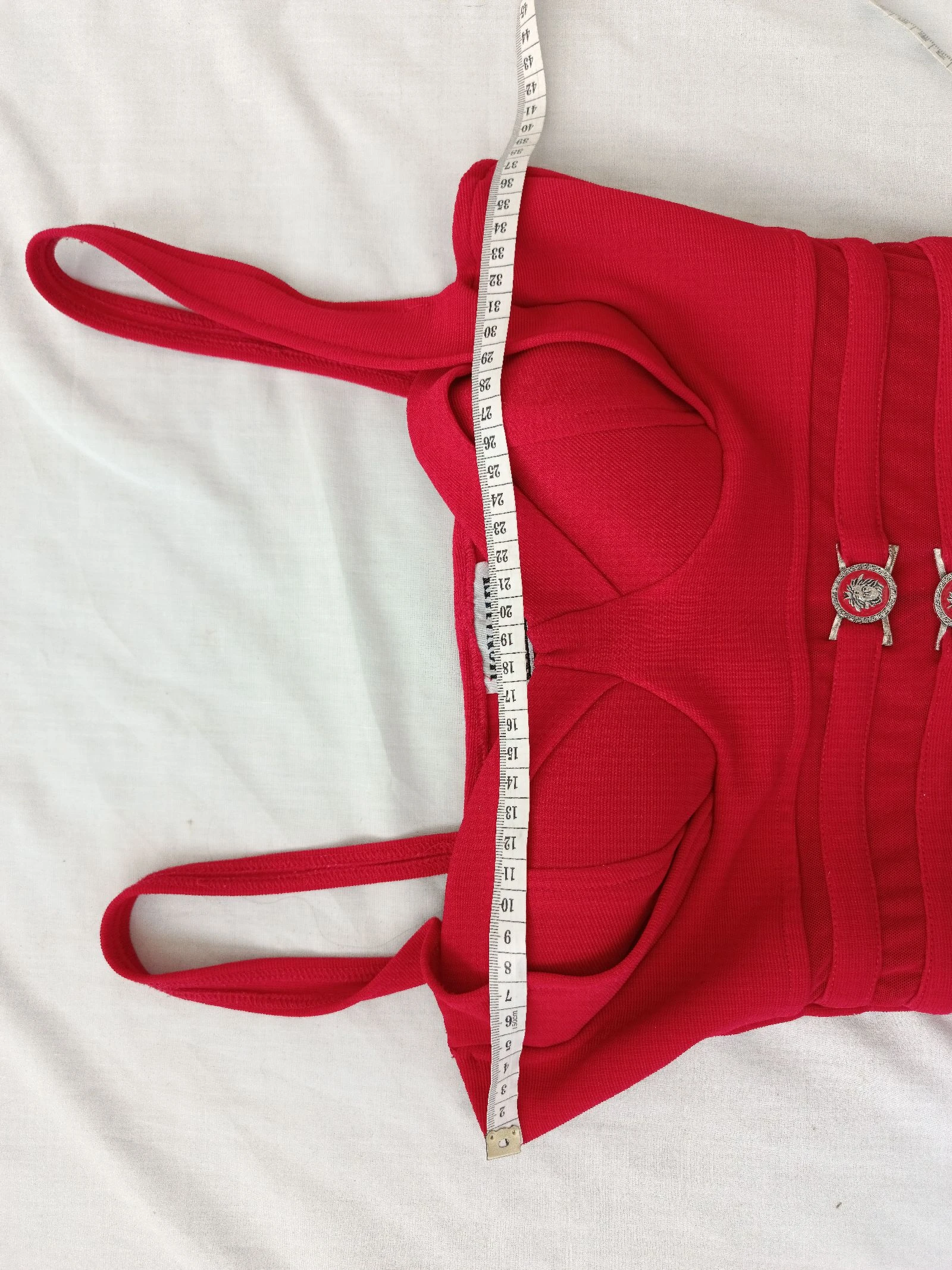 Mini vestido ajustado rojo vintage Monabel Los Angeles Talla 36 – photo 5